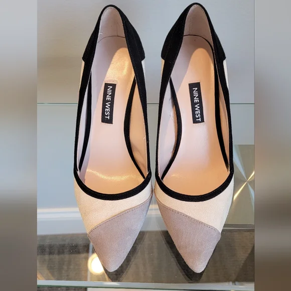 Nine West Black/Grey Suede Shoes Sz: 5 1/2 - Picture 3 of 4